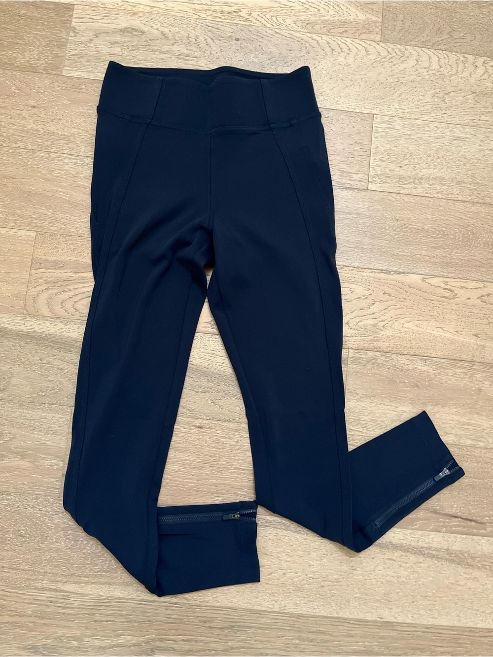 Athleta Dark Navy High-Rise Zippered Leggings
